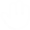 hand white icon